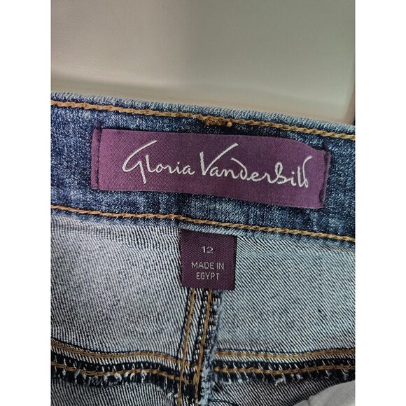 Gloria Vanderbilt Amanda Straight Leg Denim Jeans, Size 12 Blue - Picture 4 of 7